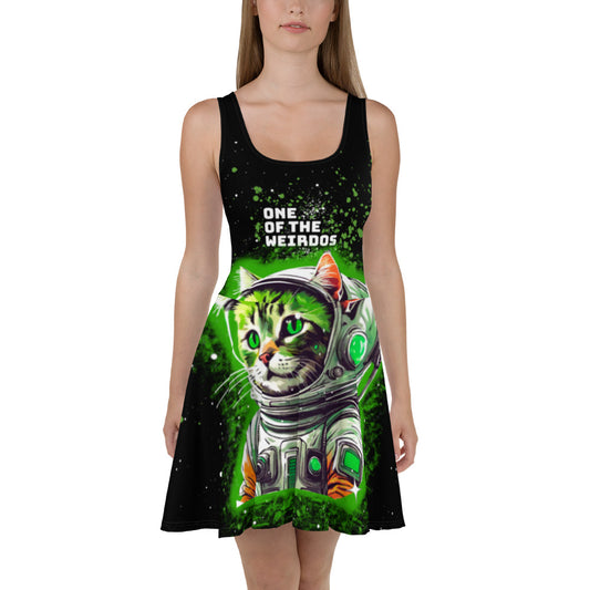 Space city sound - kitty Skater Dress