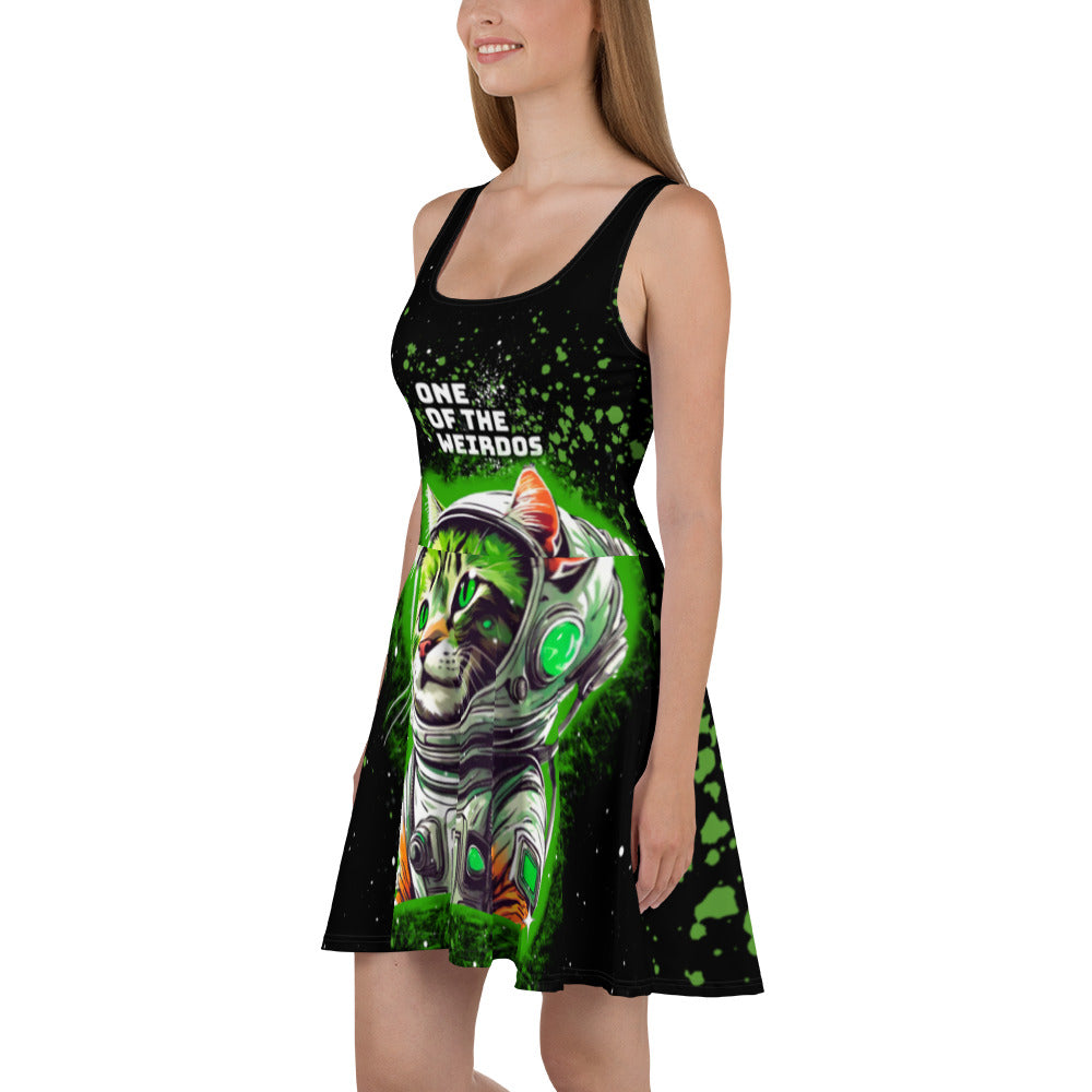 Space city sound - kitty Skater Dress