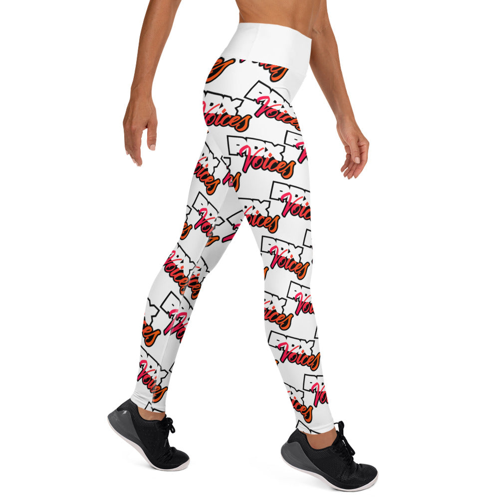 PDX Voices - Printed Repeat logo Yoga Leggings