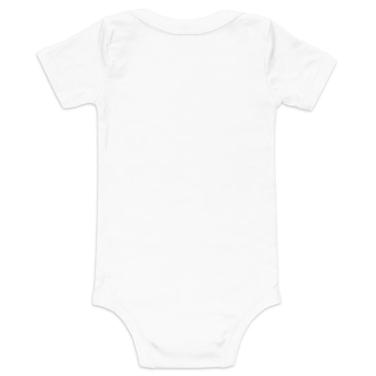 Future Champ - Crown mustache - Printed Baby short sleeve one piece