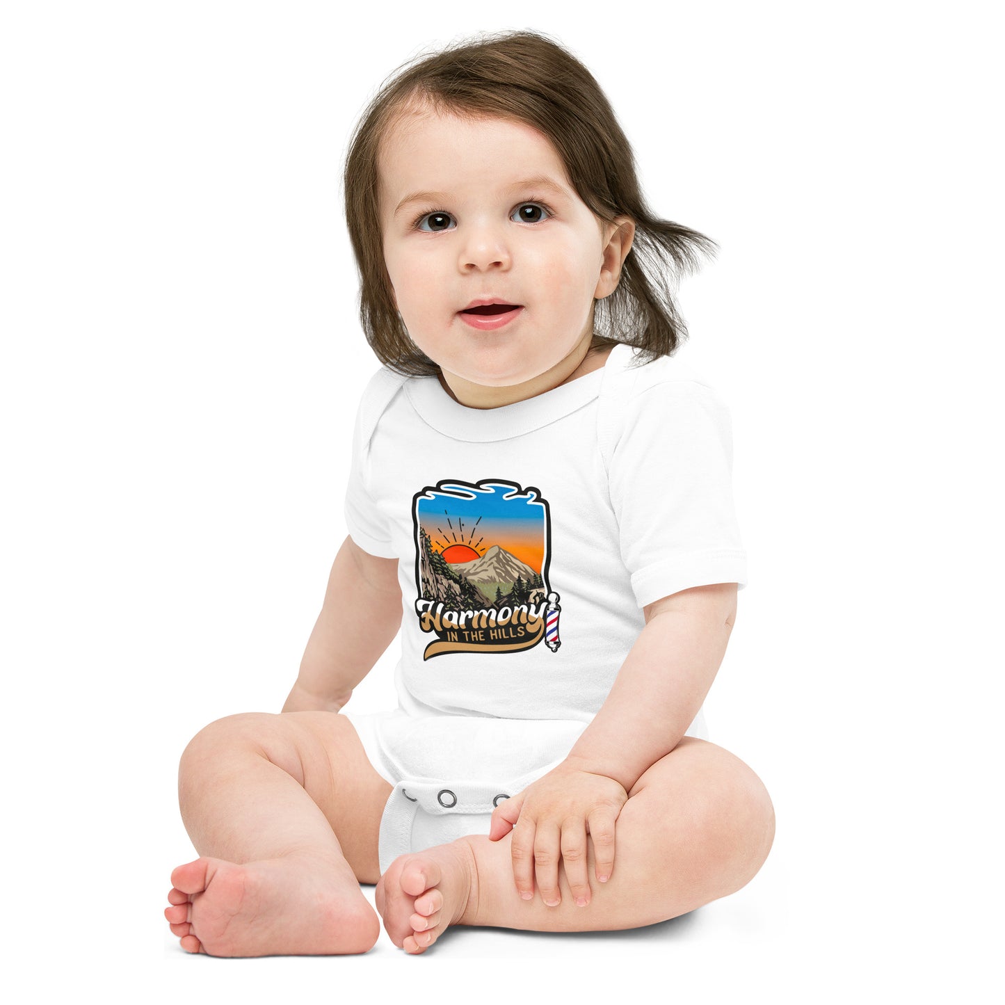 Harmony in the Hills - Printed Baby short sleeve one piece