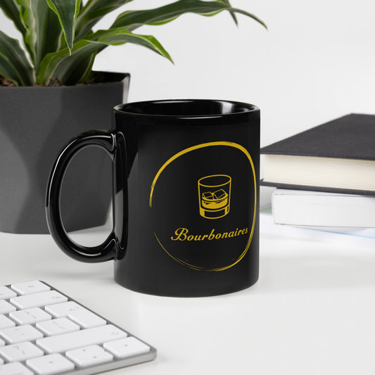 Bourbonaires - Printed Black Glossy Mug