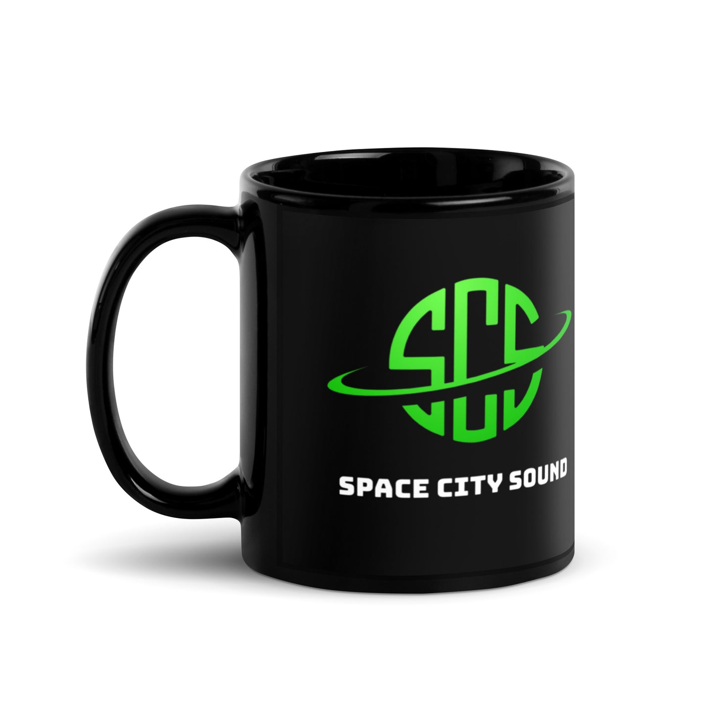 Space City Sound - Logo - Black Glossy Mug