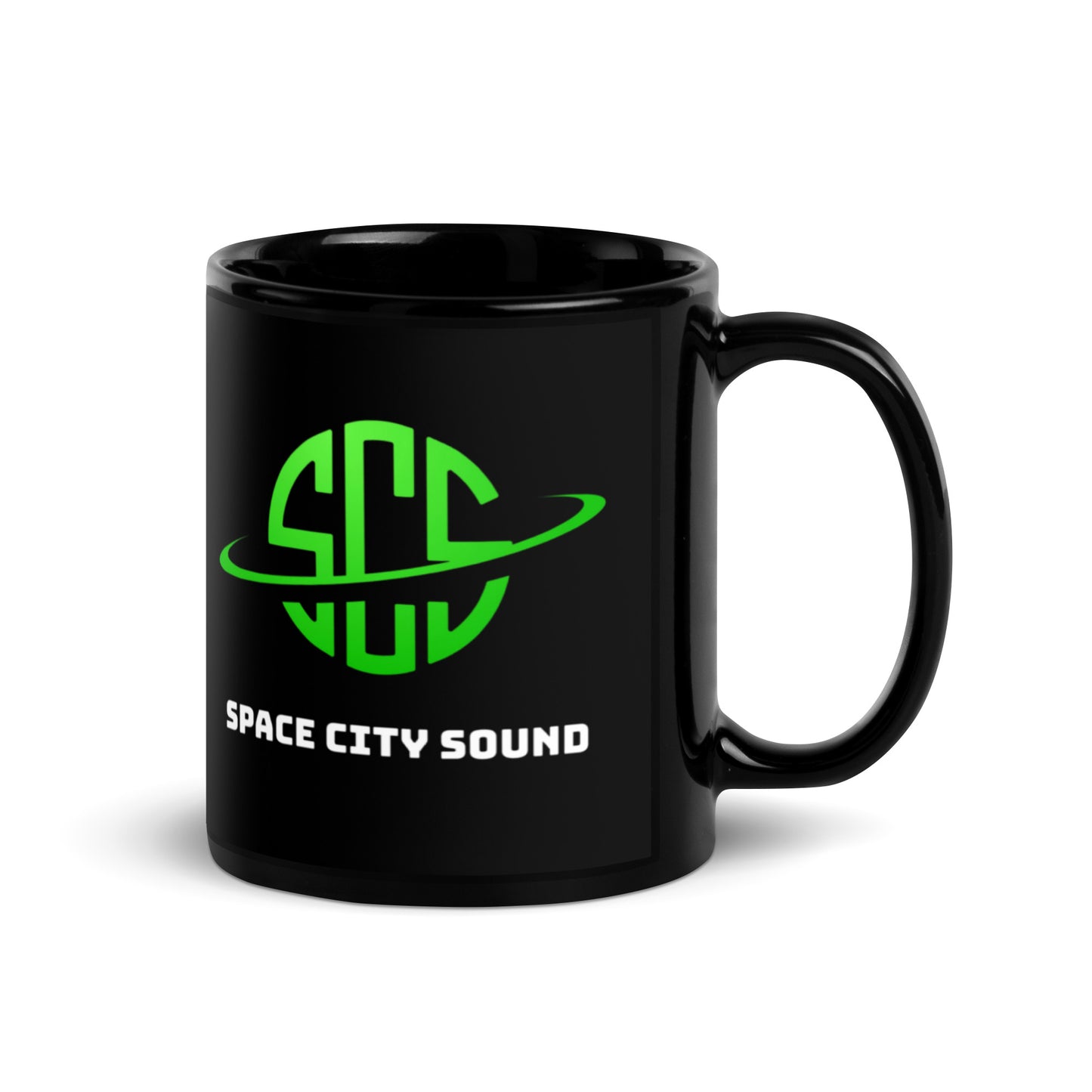 Space City Sound - Logo - Black Glossy Mug