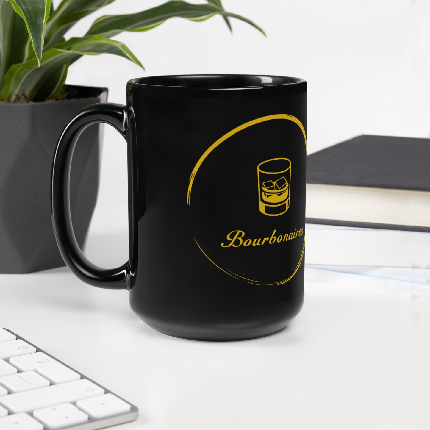 Bourbonaires - Printed Black Glossy Mug