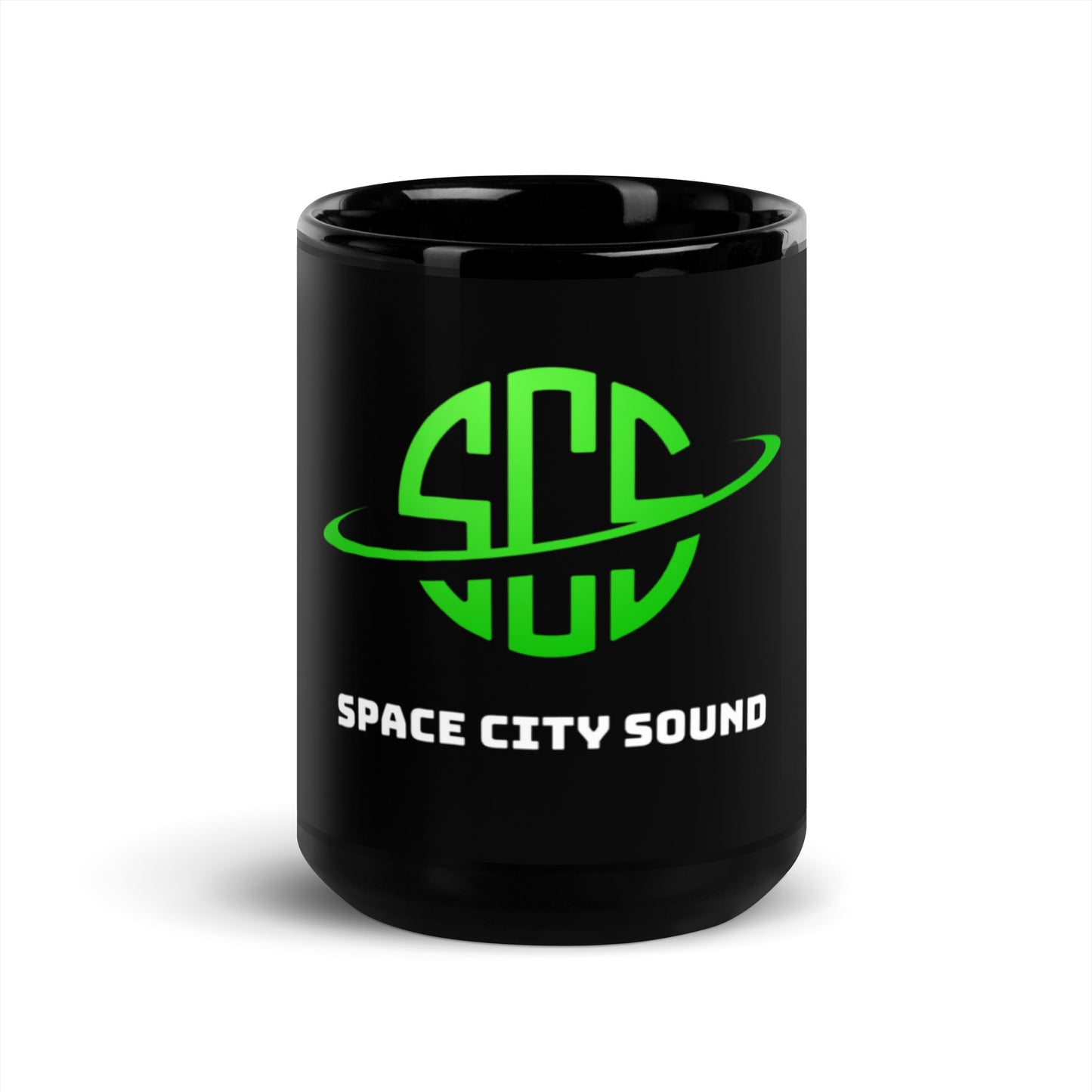 Space City Sound - Logo - Black Glossy Mug