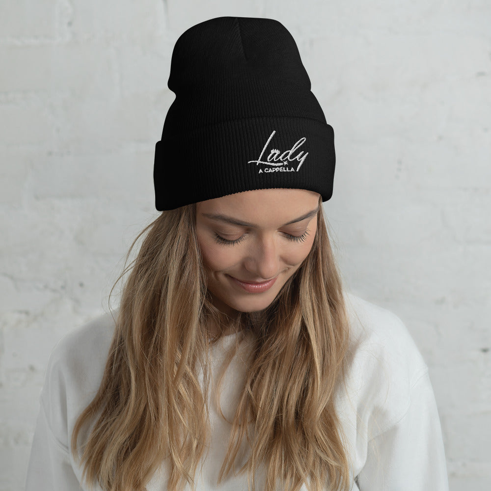 Lady A Cappella - Embroidered Cuffed Beanie