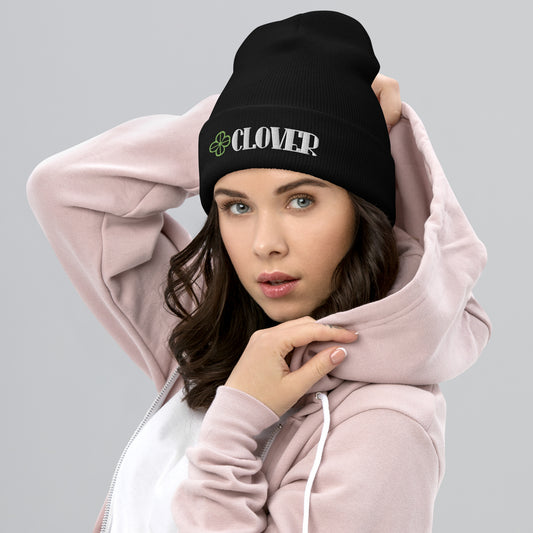 Clover - Embroidered Cuffed Beanie