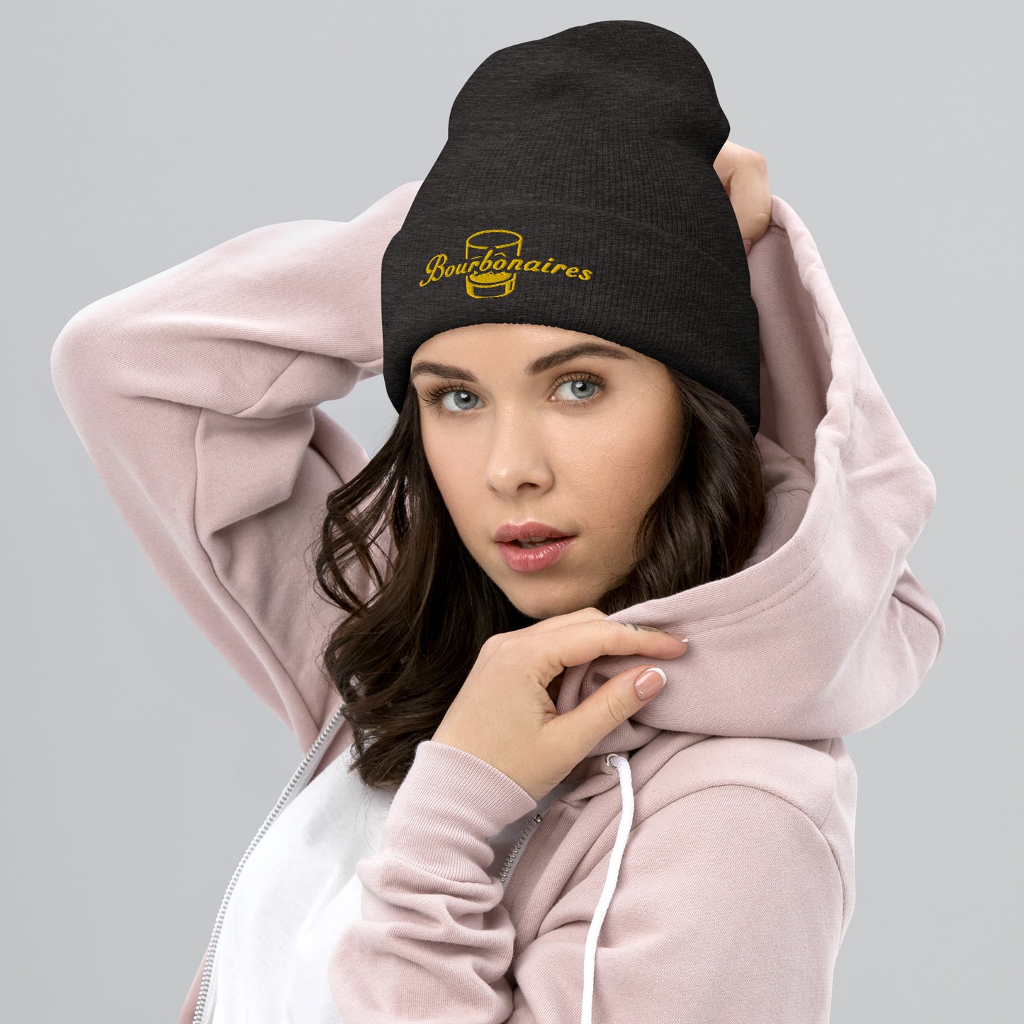 Bourbonaires - Embroidered Cuffed Beanie