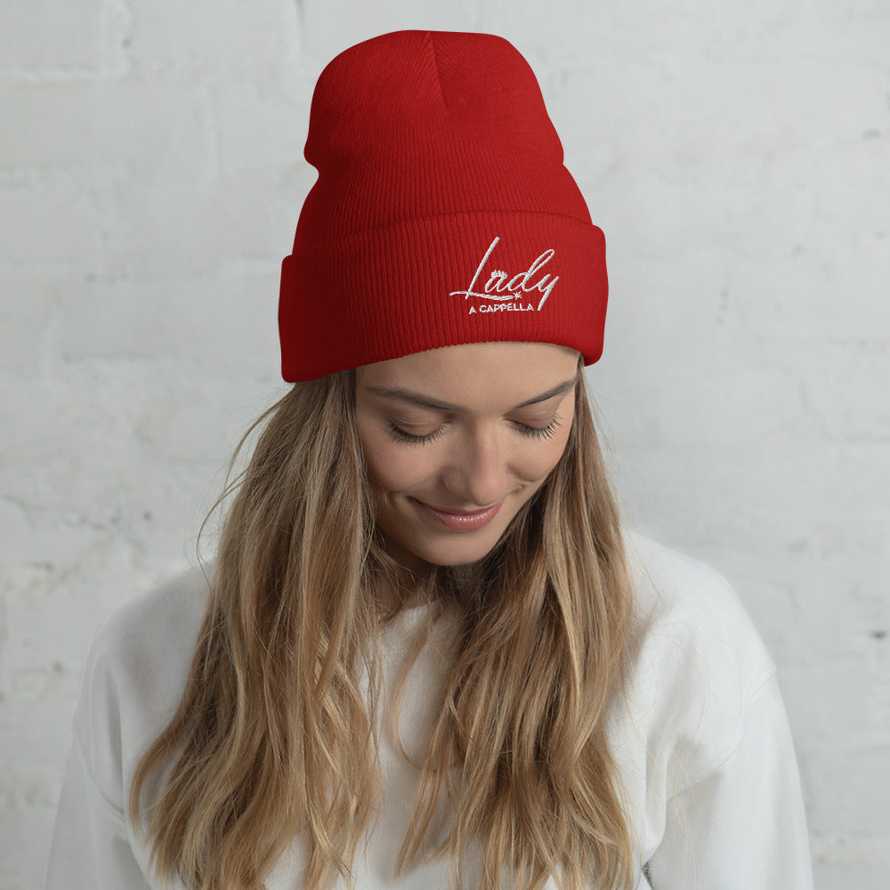 Lady A Cappella - Embroidered Cuffed Beanie