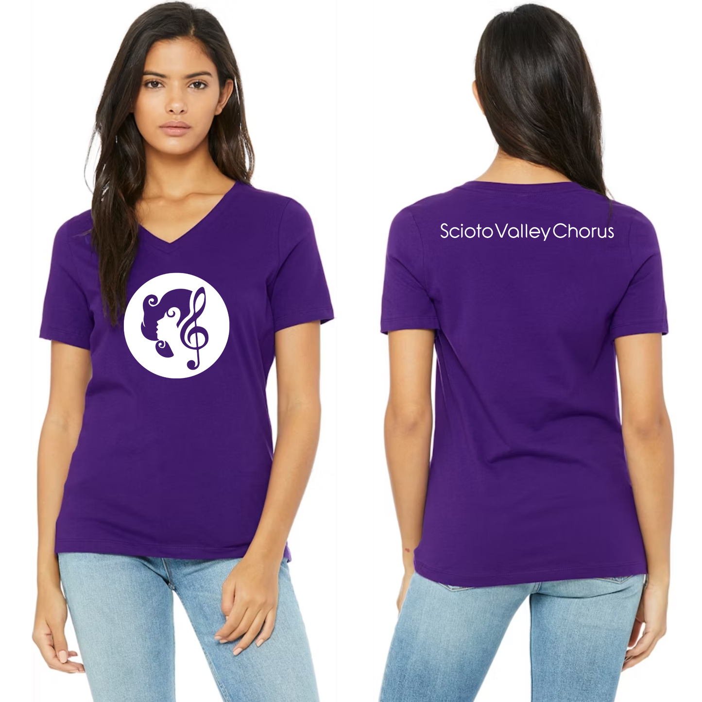 Scioto Valley Chorus Printed - Women's Fitted Sleeve V-Neck T-shirt