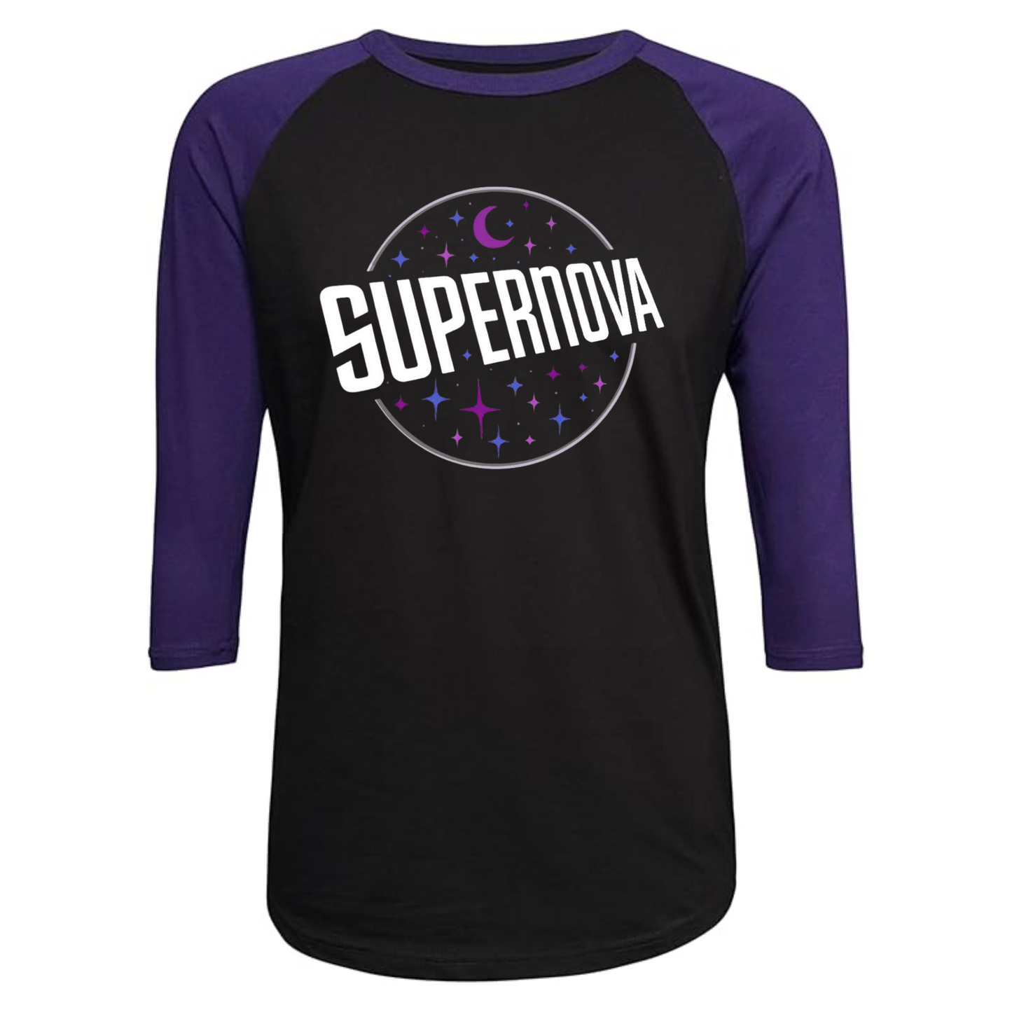 Supernova Printed Raglan T-Shirt 3/4 Sleeve Athletic Baseball Jersey Unisex