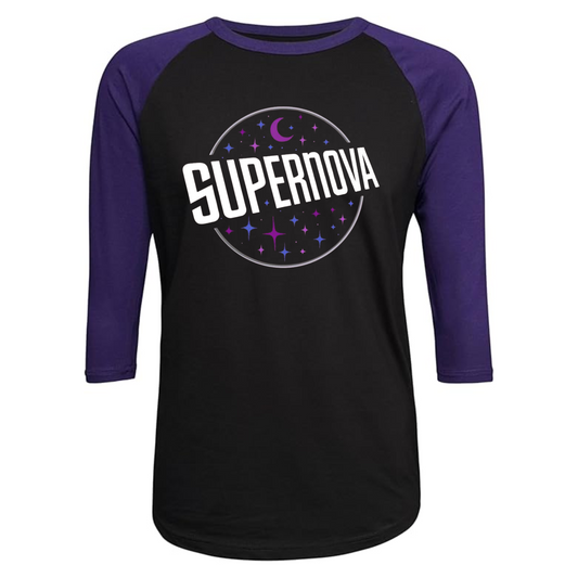 Supernova Printed Raglan T-Shirt 3/4 Sleeve Athletic Baseball Jersey Unisex