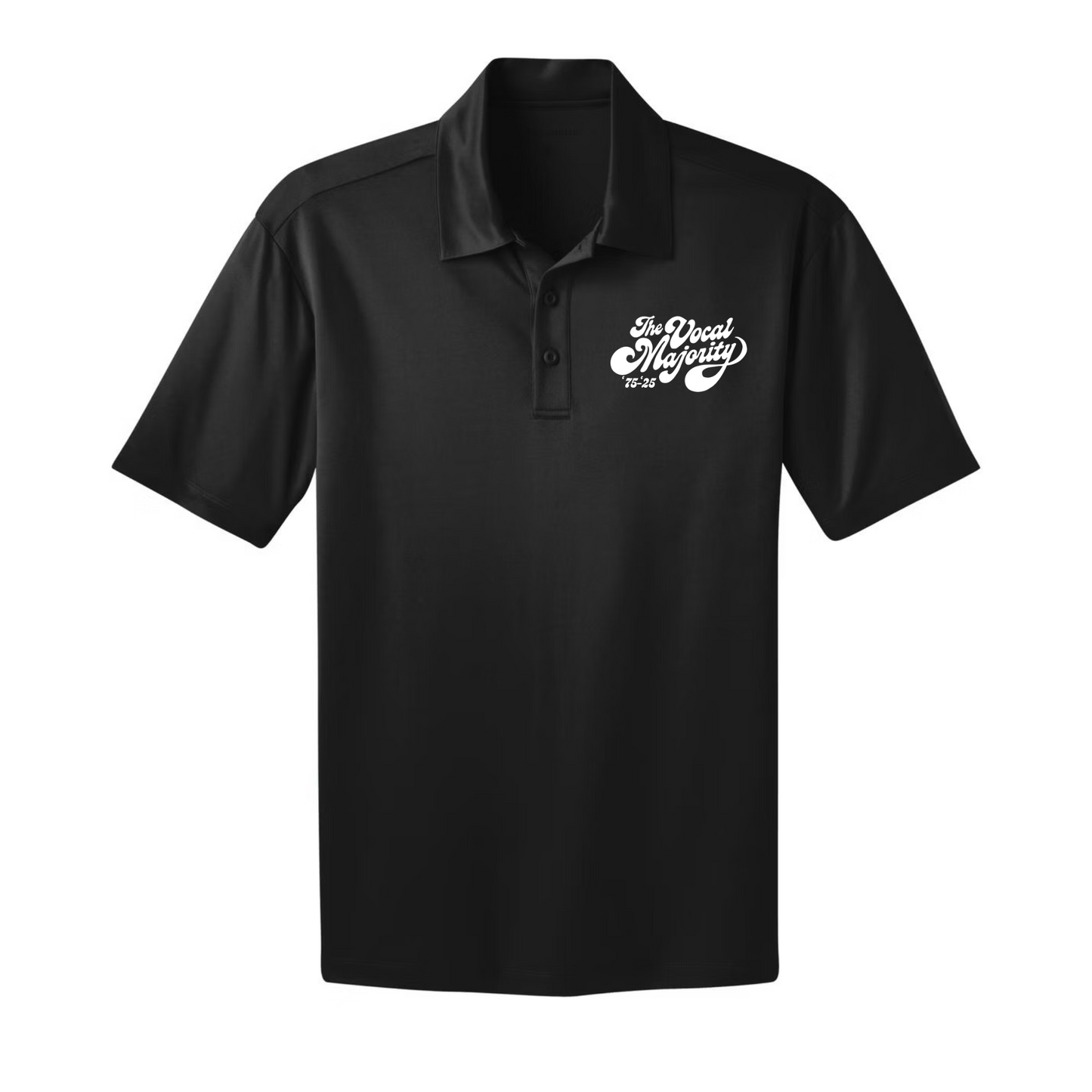 Vocal Majority - Retro Logo - Embroidered Men's Silk Touch Performance Polo