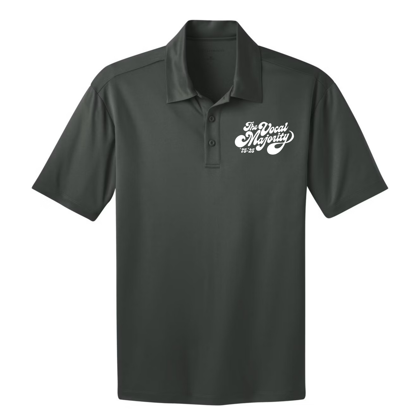 Vocal Majority - Retro Logo - Embroidered Men's Silk Touch Performance Polo
