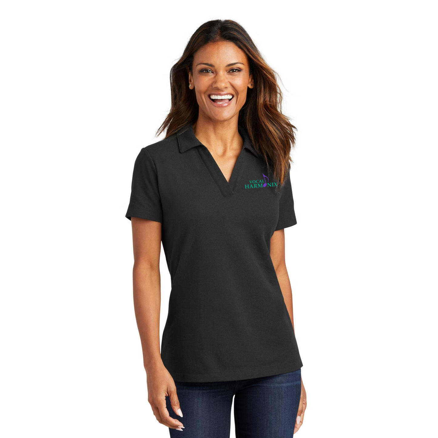 Vocal Harmonix - Embroidered Women's Cotton Blend Pique Polo