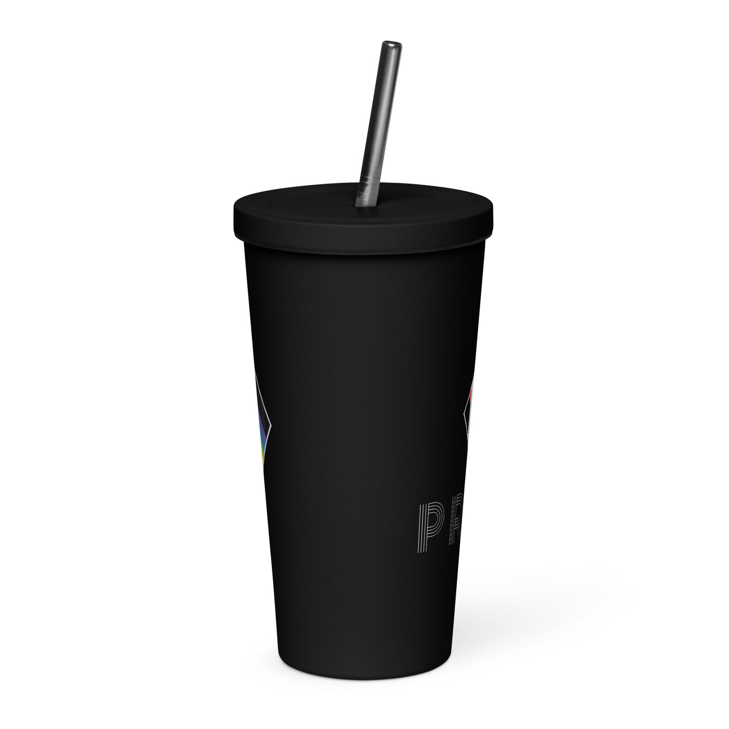 Prism - Insulated stainless tumbler with a straw