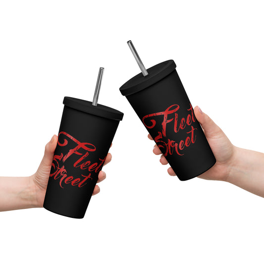 Fleet Street - Printed Insulated tumbler with a straw