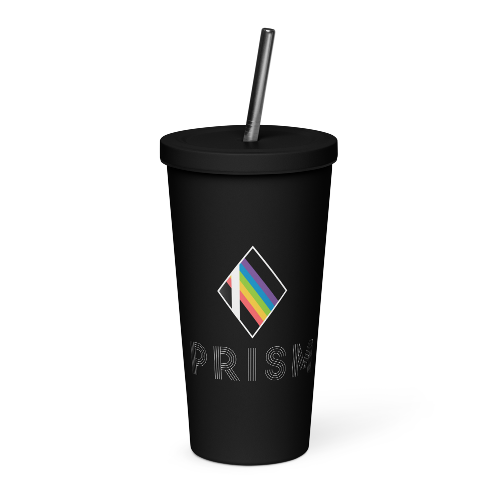 Prism - Insulated stainless tumbler with a straw