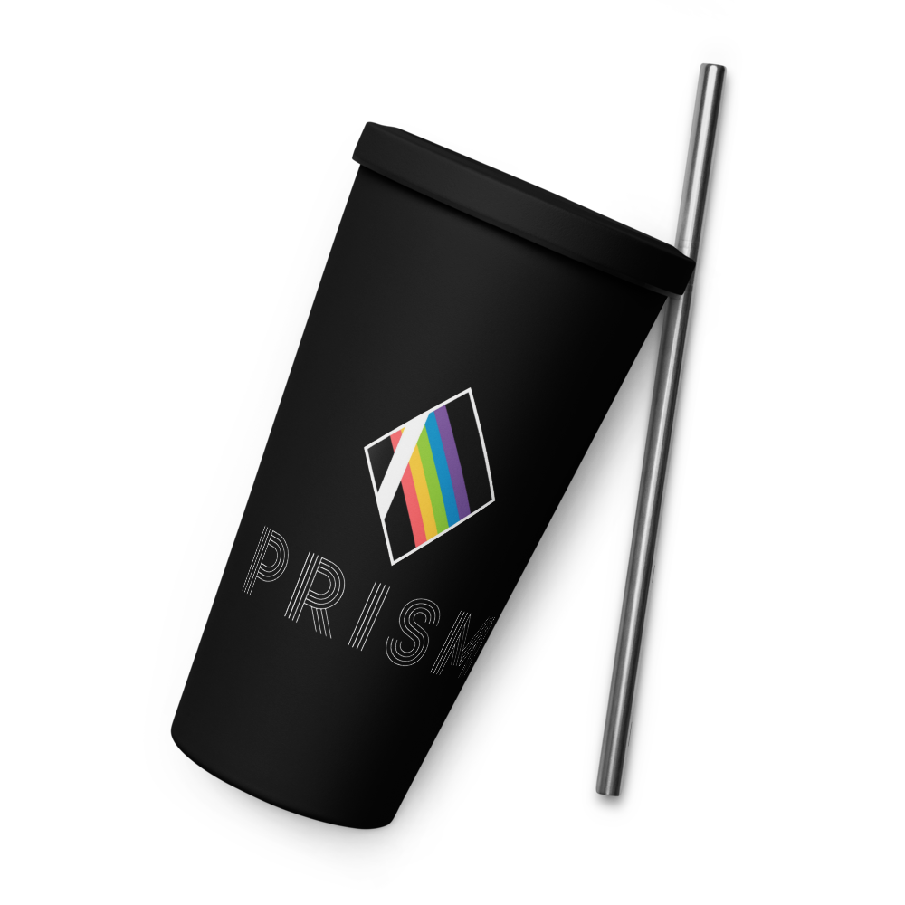 Prism - Insulated stainless tumbler with a straw