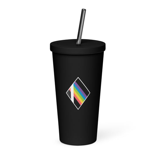 Prism - Insulated stainless tumbler with a straw