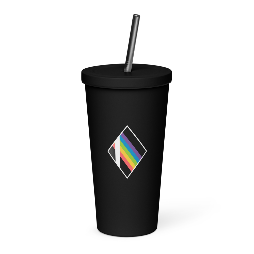 Prism - Insulated stainless tumbler with a straw