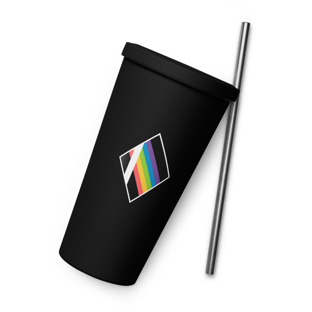 Prism - Insulated stainless tumbler with a straw