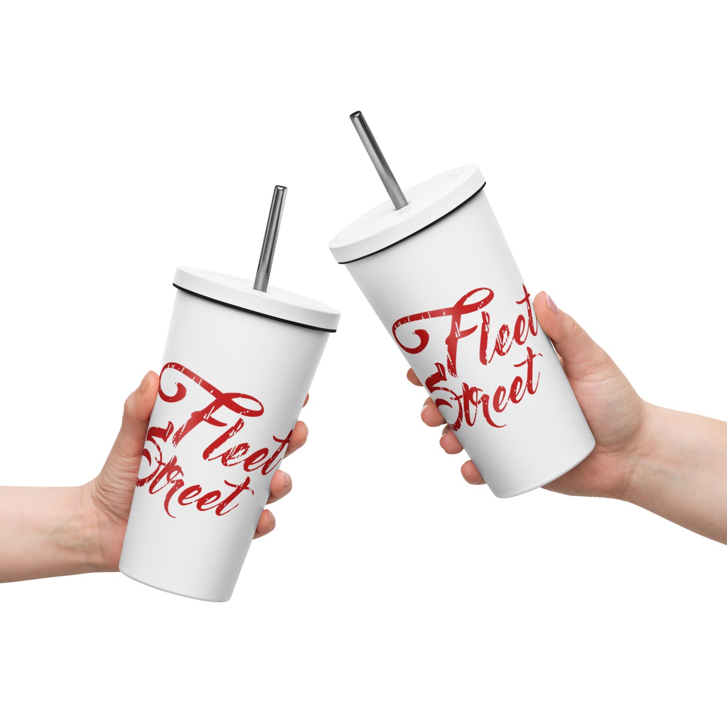 Fleet Street - Printed Insulated tumbler with a straw