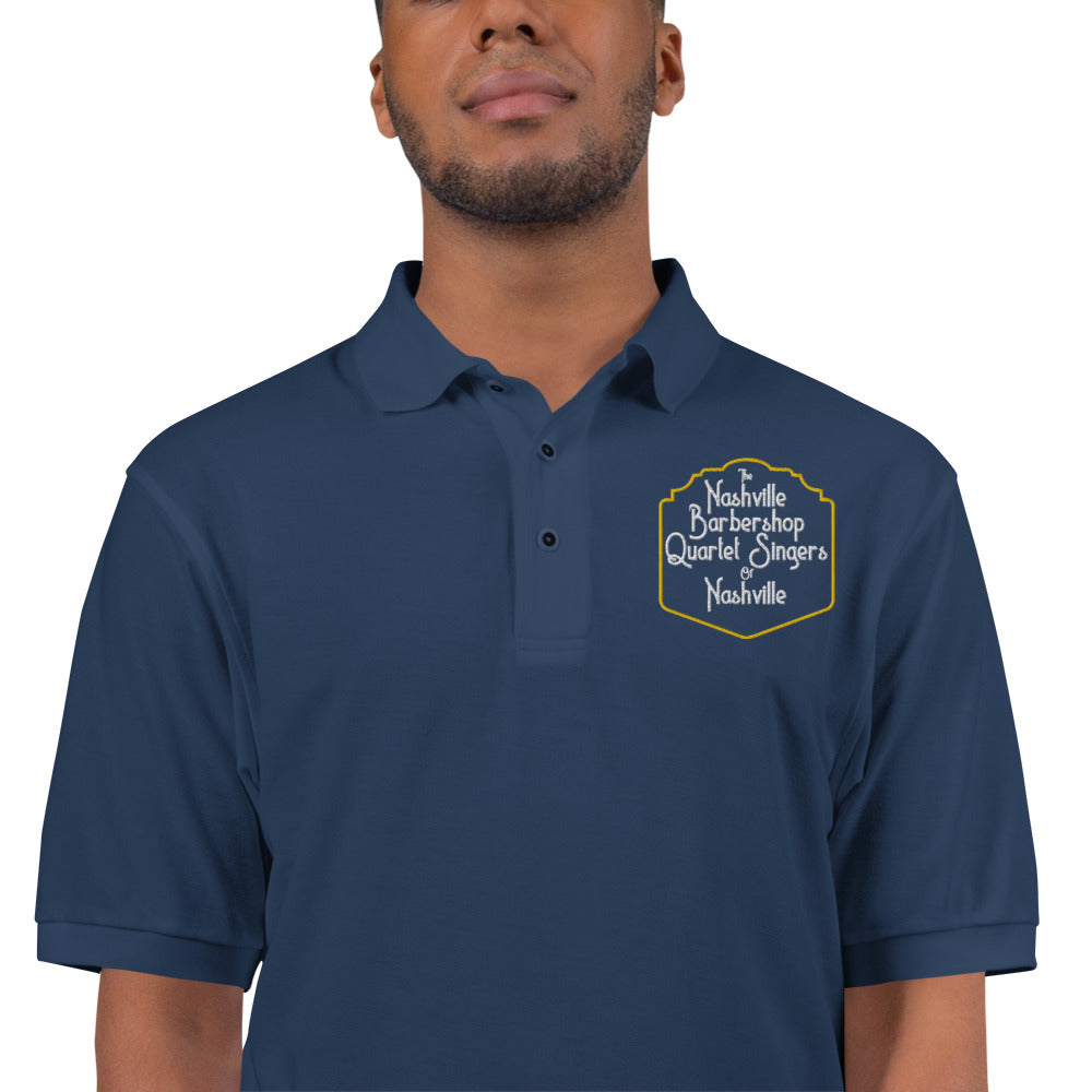 The Nashville Barbershop Quartet Singers of Nashville Embroidered Men's Premium Polo