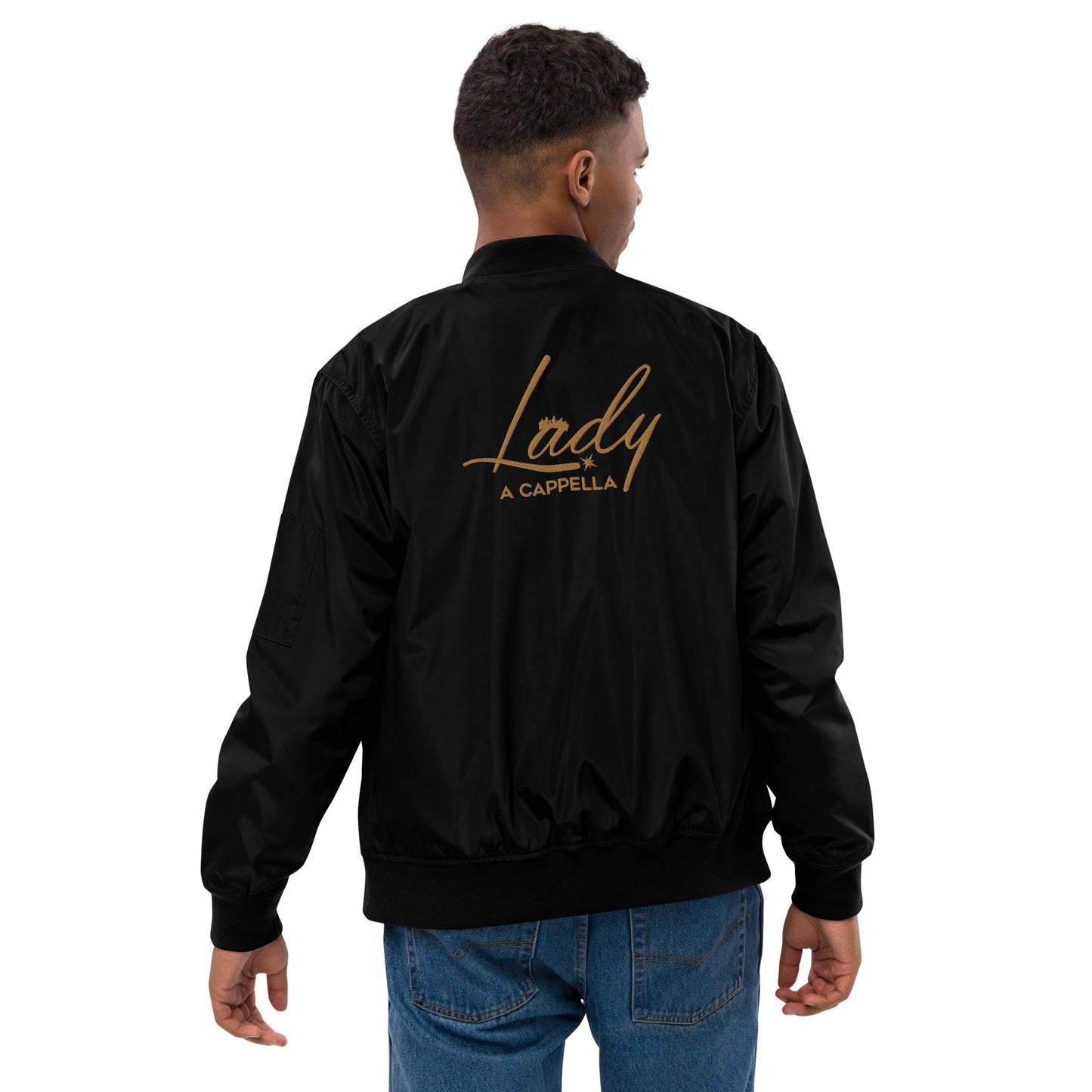 Lady A Cappella - Embroidered Premium recycled bomber jacket