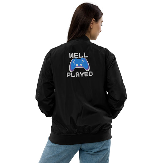 Well Played Embroidered Premium recycled bomber jacket