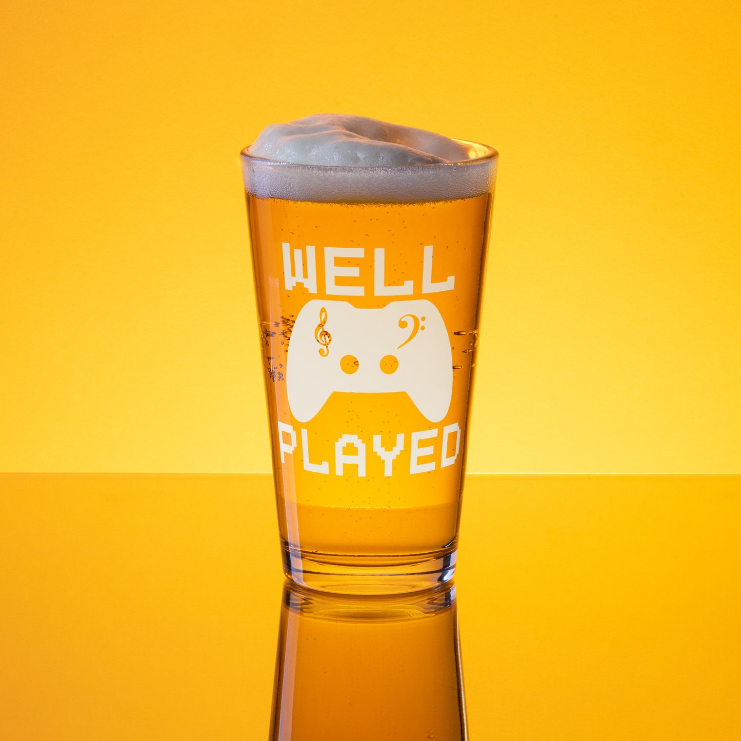 Well Played Printed Shaker pint glass