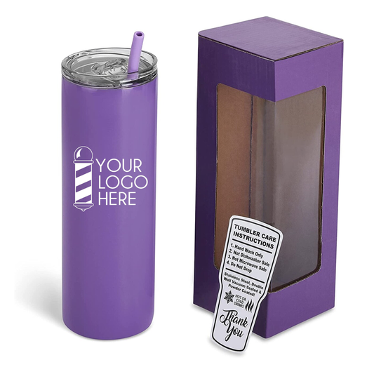 Custom 20oz Powder Coated Skinny Tumbler