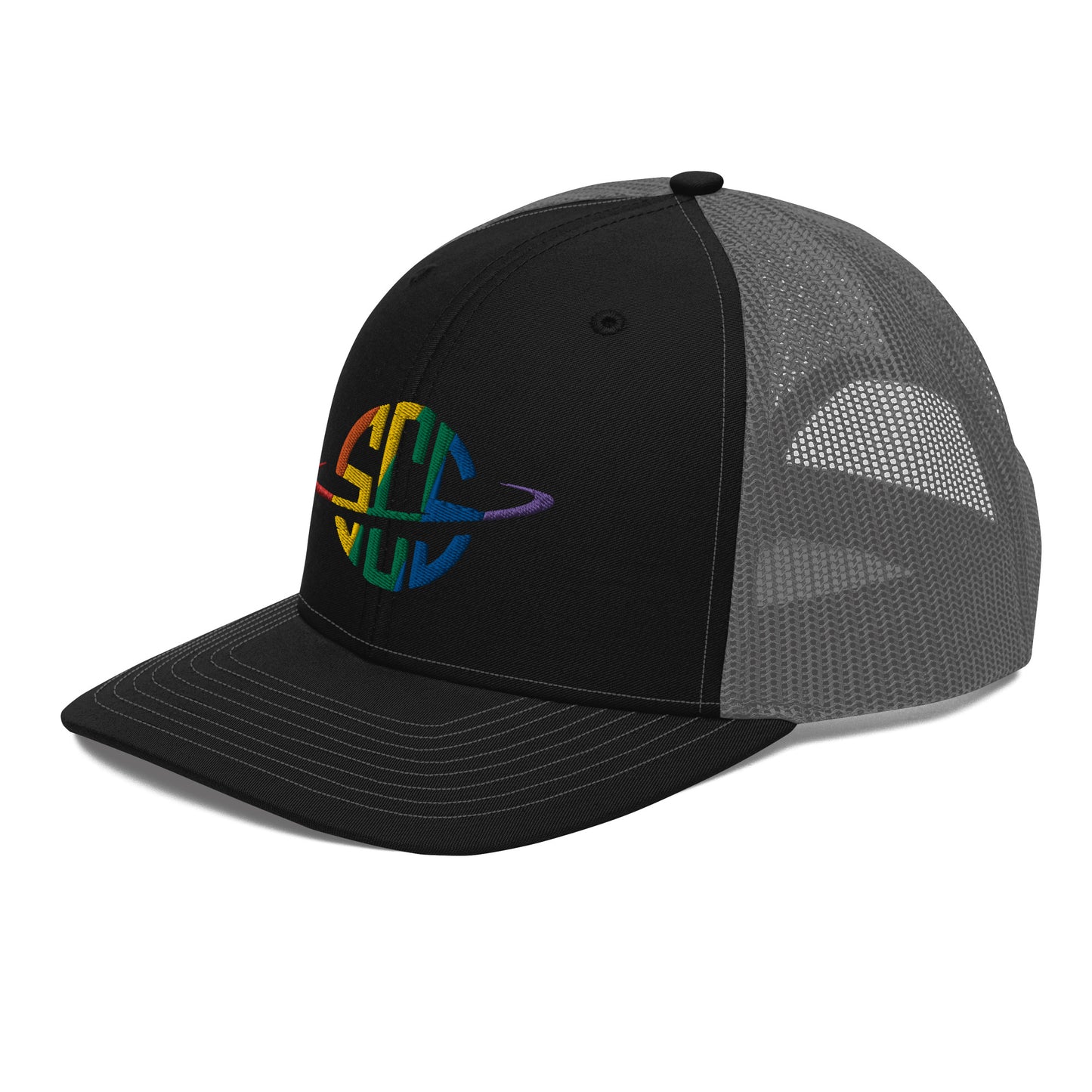 Space City Sound - Rainbow Pride logo - Embroidered Trucker Cap