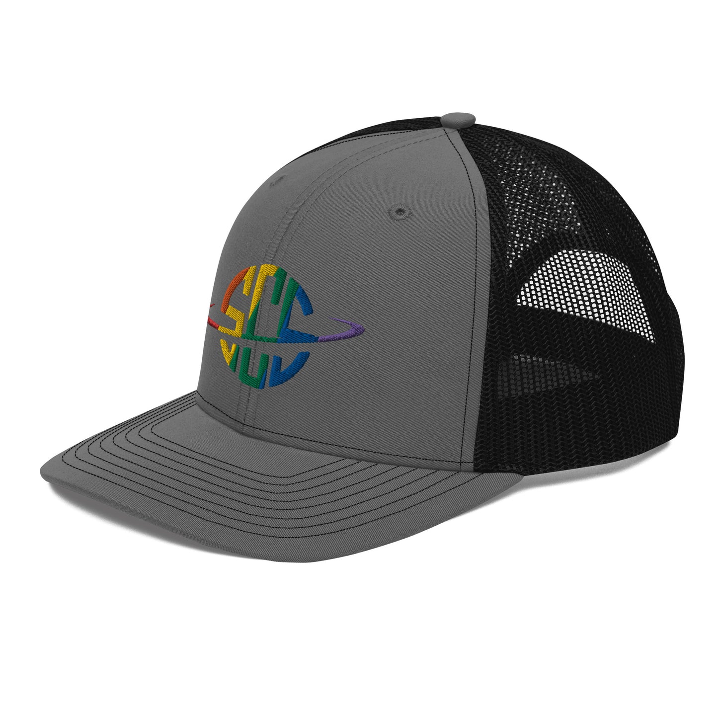 Space City Sound - Rainbow Pride logo - Embroidered Trucker Cap