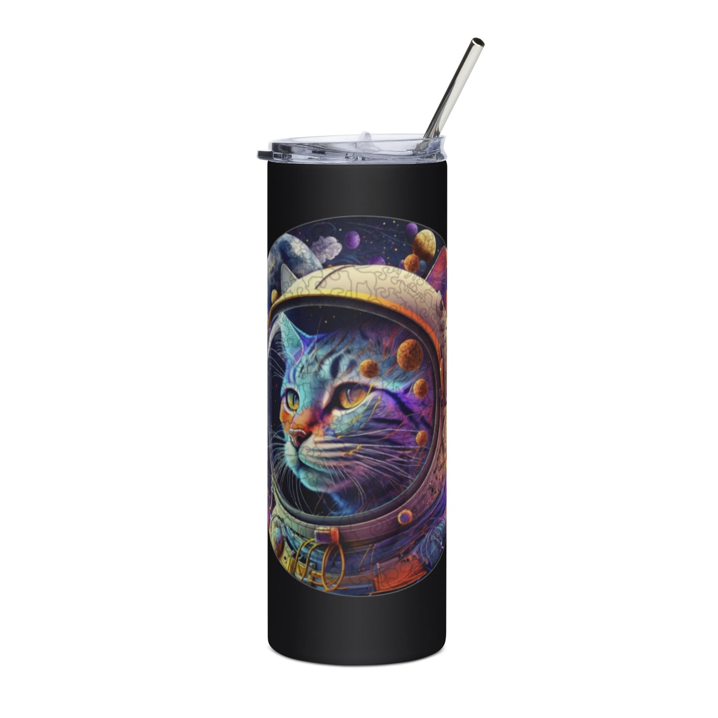 Space Kitten - Printed Stainless steel tumbler