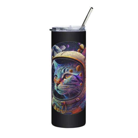 Space Kitten - Printed Stainless steel tumbler