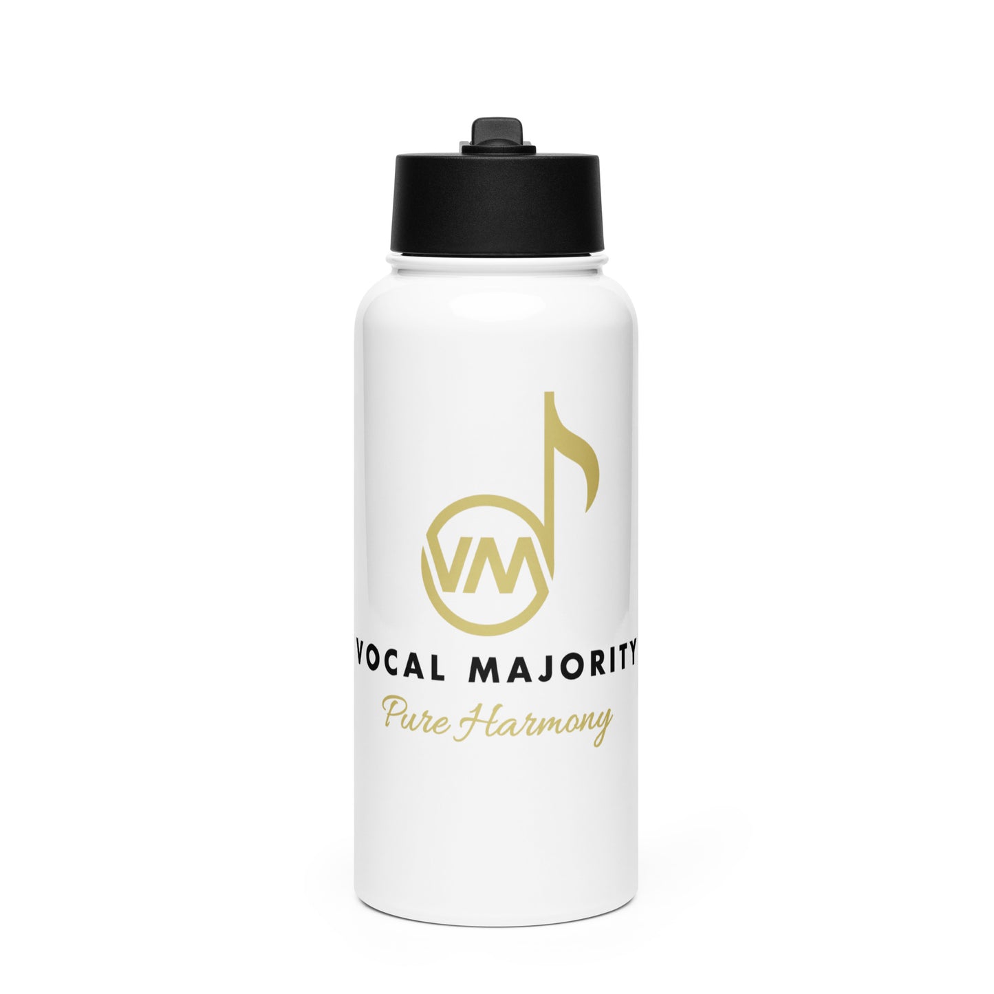 Vocal Majority - Printed Stainless steel water bottle with a straw lid