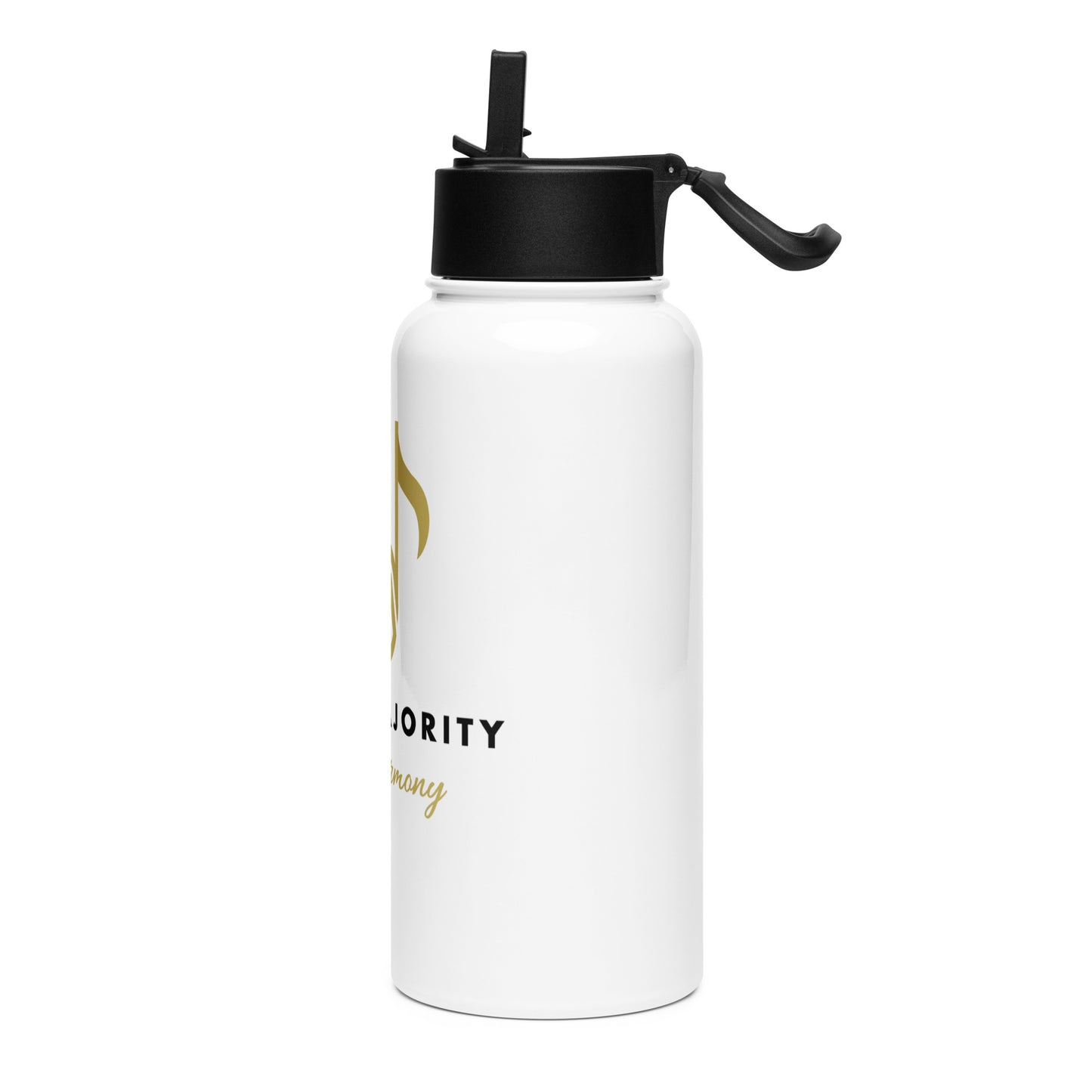 Vocal Majority - Printed Stainless steel water bottle with a straw lid