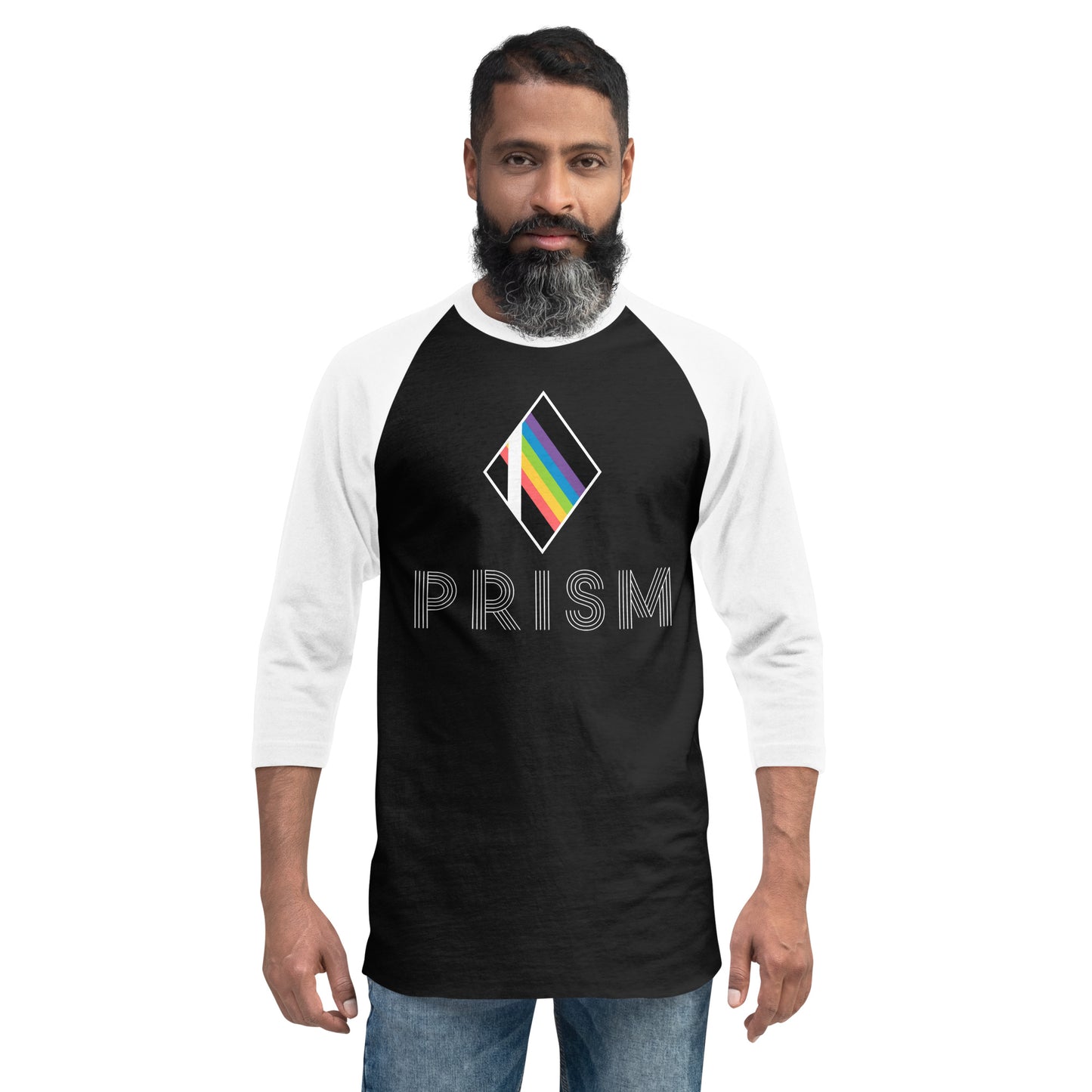 Prism - Printed 3/4 sleeve raglan shirt