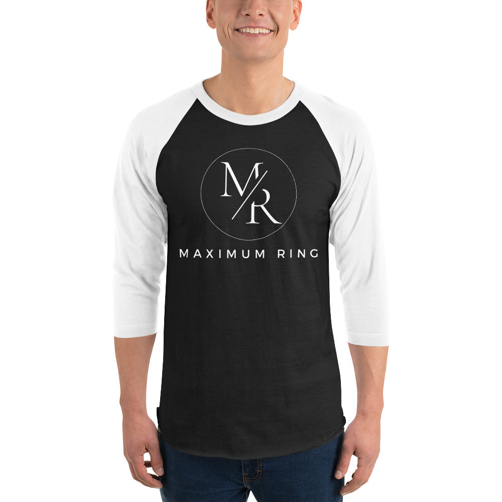 Maximum Ring - Printed 3/4 sleeve raglan shirt