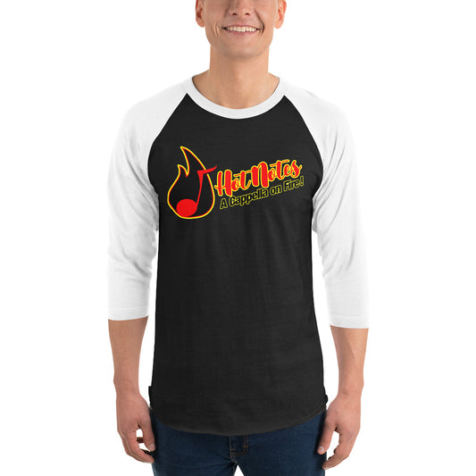 Hot Notes - Printed 3/4 sleeve raglan shirt