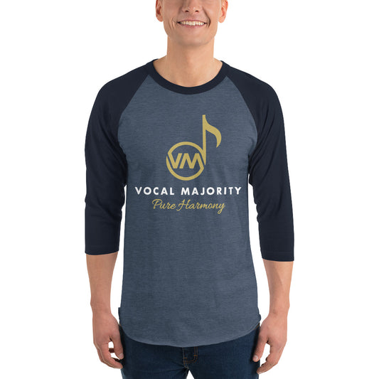 Vocal Majority - Printed 3/4 sleeve raglan shirt