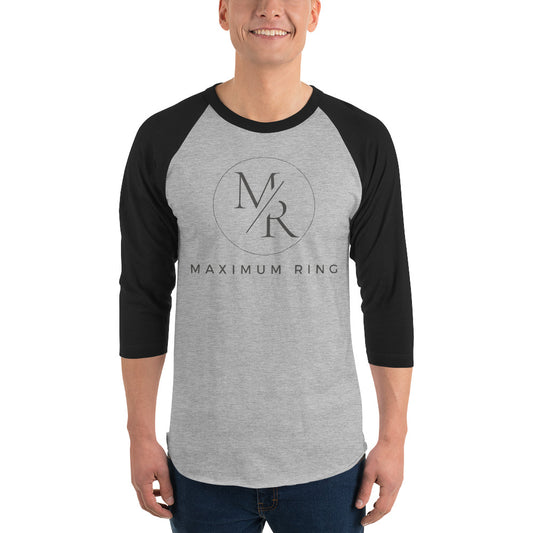 Maximum Ring - Printed 3/4 sleeve raglan shirt