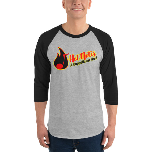 Hot Notes - Printed 3/4 sleeve raglan shirt