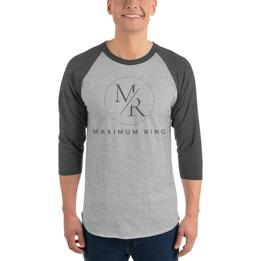 Maximum Ring - Printed 3/4 sleeve raglan shirt