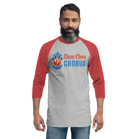 Choo Choo Chorus - Printed 3/4 sleeve raglan shirt