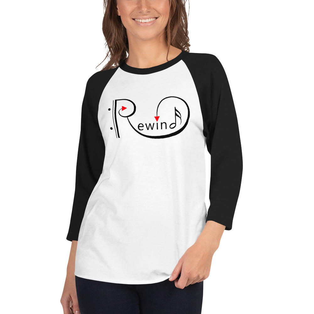 Rewind - Printed 3/4 sleeve raglan shirt