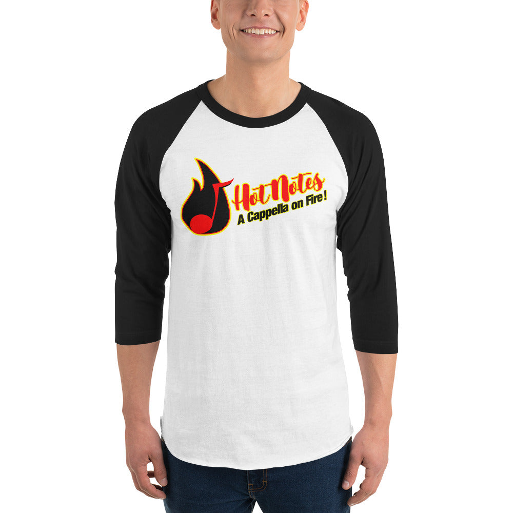 Hot Notes - Printed 3/4 sleeve raglan shirt