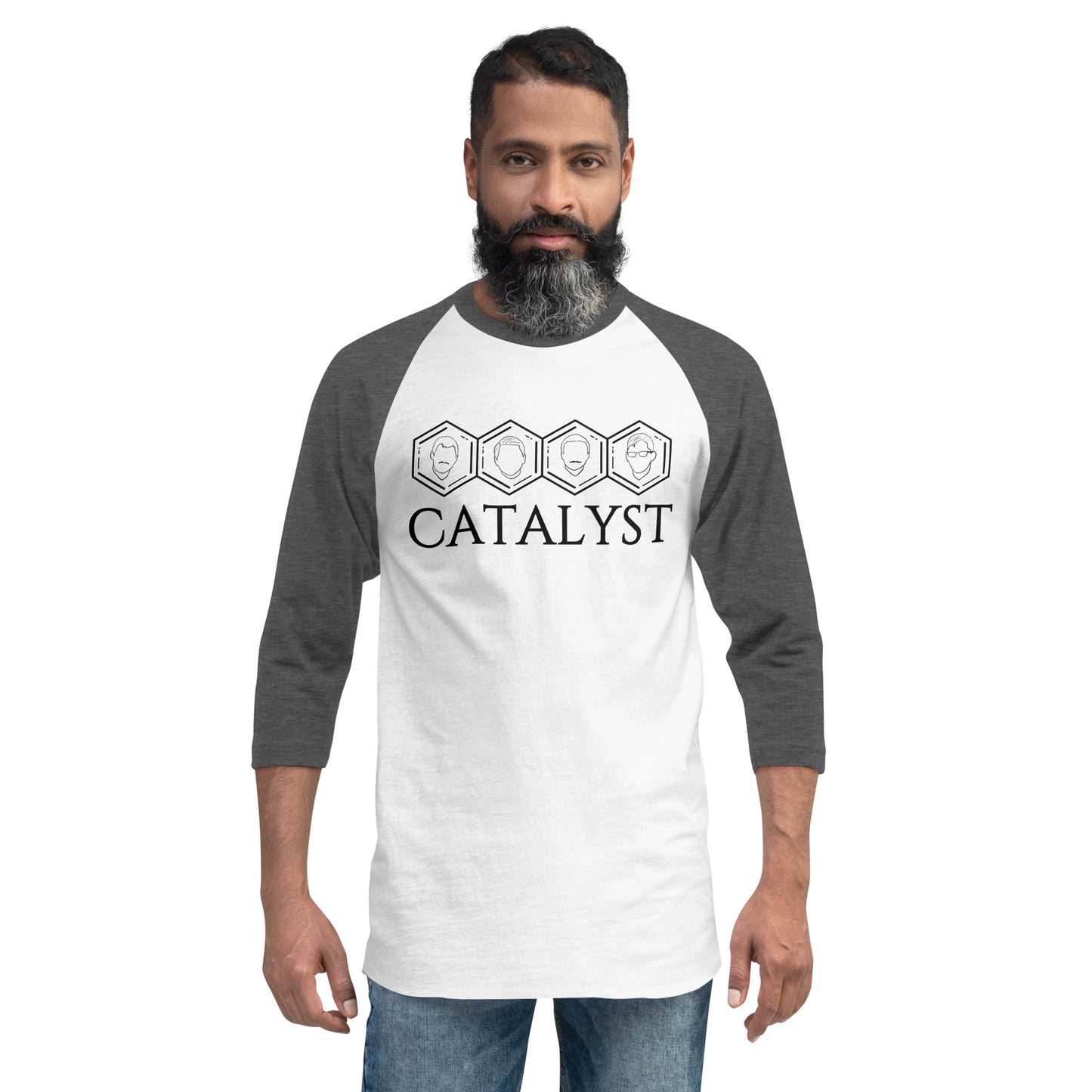 Catalyst - Printed 3/4 sleeve raglan shirt